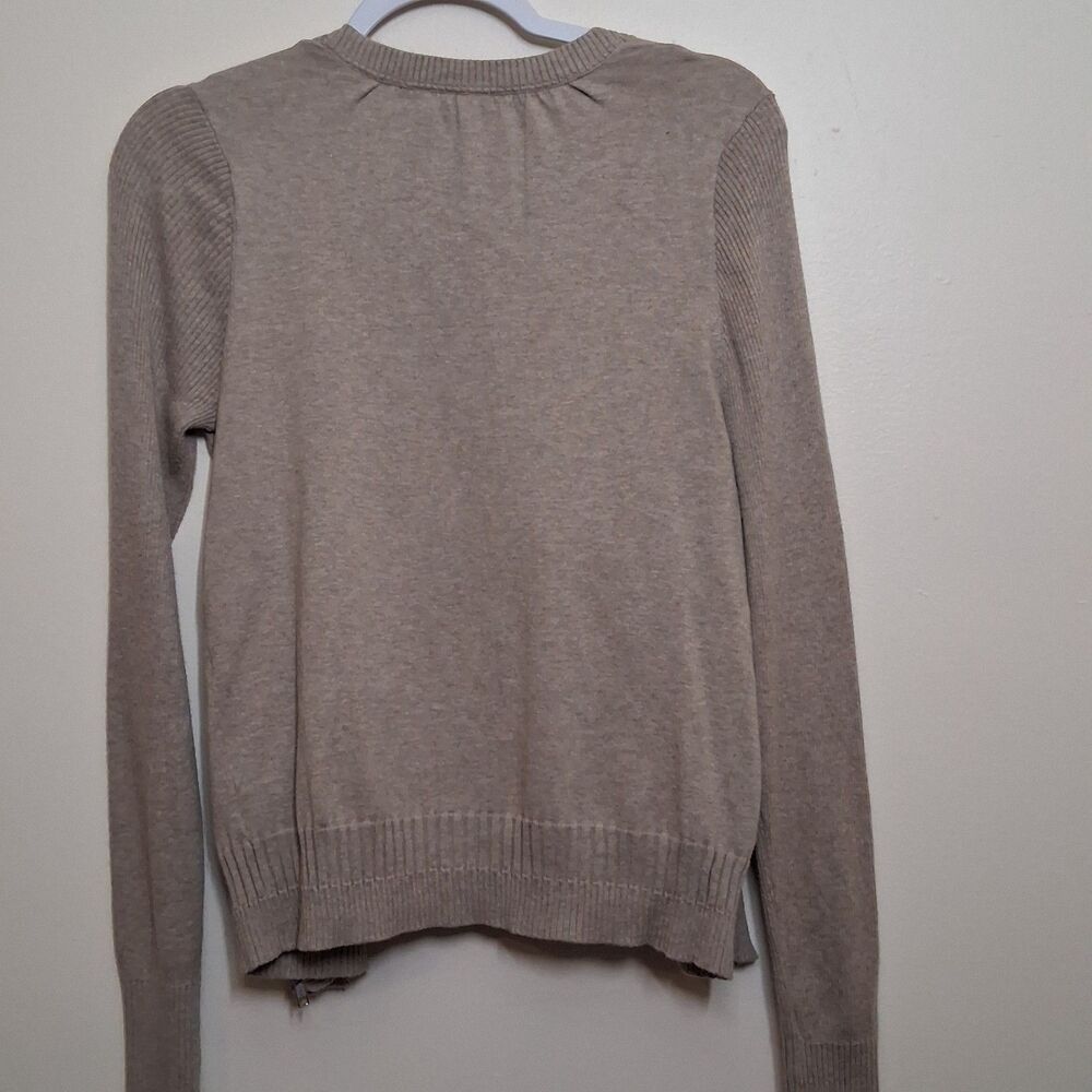 Victoria's Secret Knit Zip Sweater Cotton Cashmere Small Diagonal - Picture 3 of 12